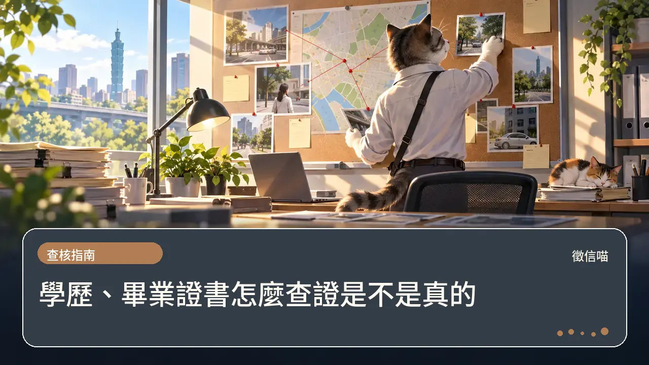 學歷、畢業證書怎麼查證是不是真的主題插畫