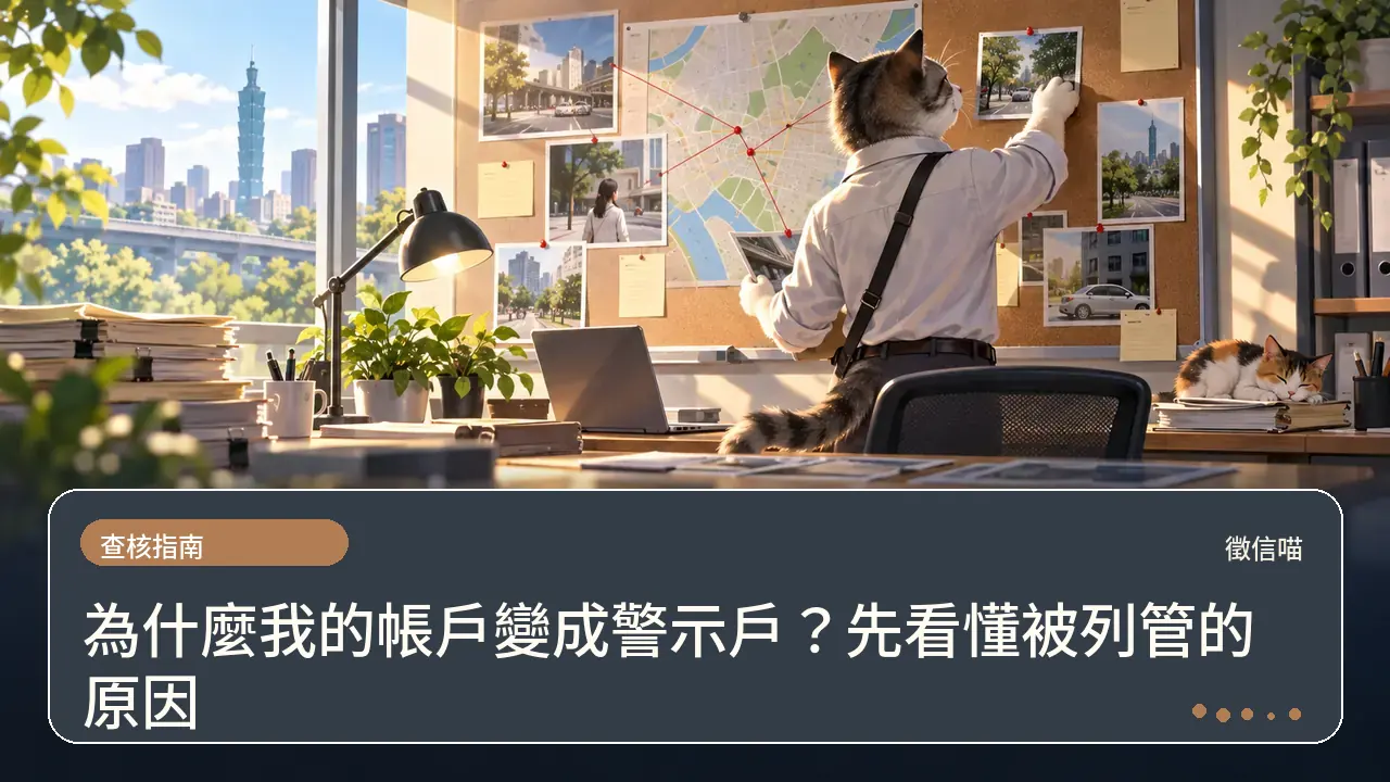 為什麼我的帳戶變成警示戶？先看懂被列管的原因主題插畫