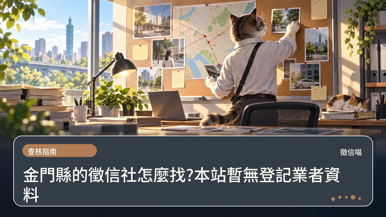 金門縣的徵信社怎麼找?本站暫無登記業者資料主題插畫