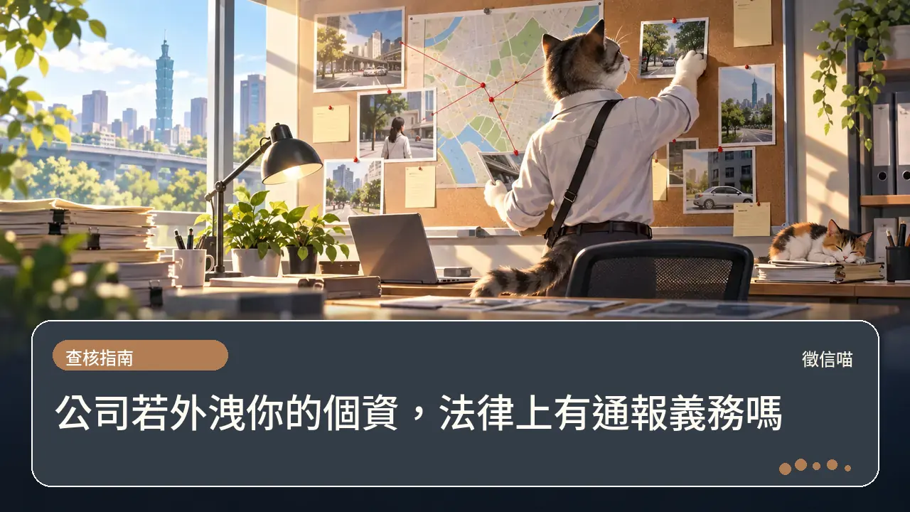 公司若外洩你的個資,法律上有通報義務嗎主題插畫