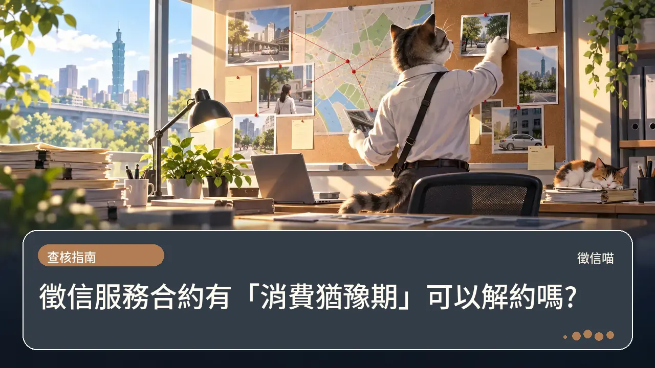 徵信服務合約有「消費猶豫期」可以解約嗎?主題插畫