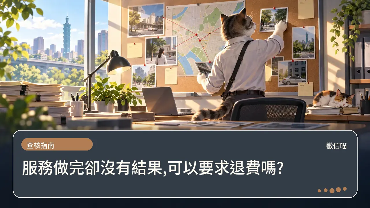 服務做完卻沒有結果,可以要求退費嗎?主題插畫