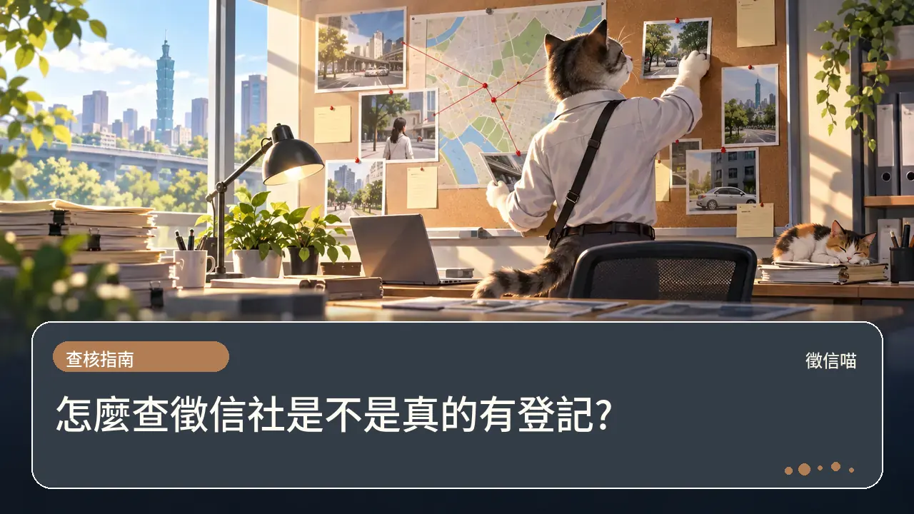 怎麼查徵信社是不是真的有登記?主題插畫