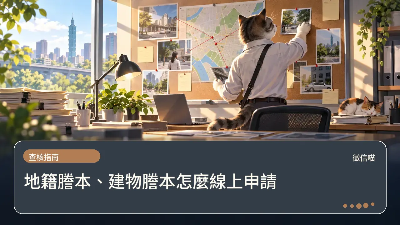 地籍謄本、建物謄本怎麼線上申請主題插畫