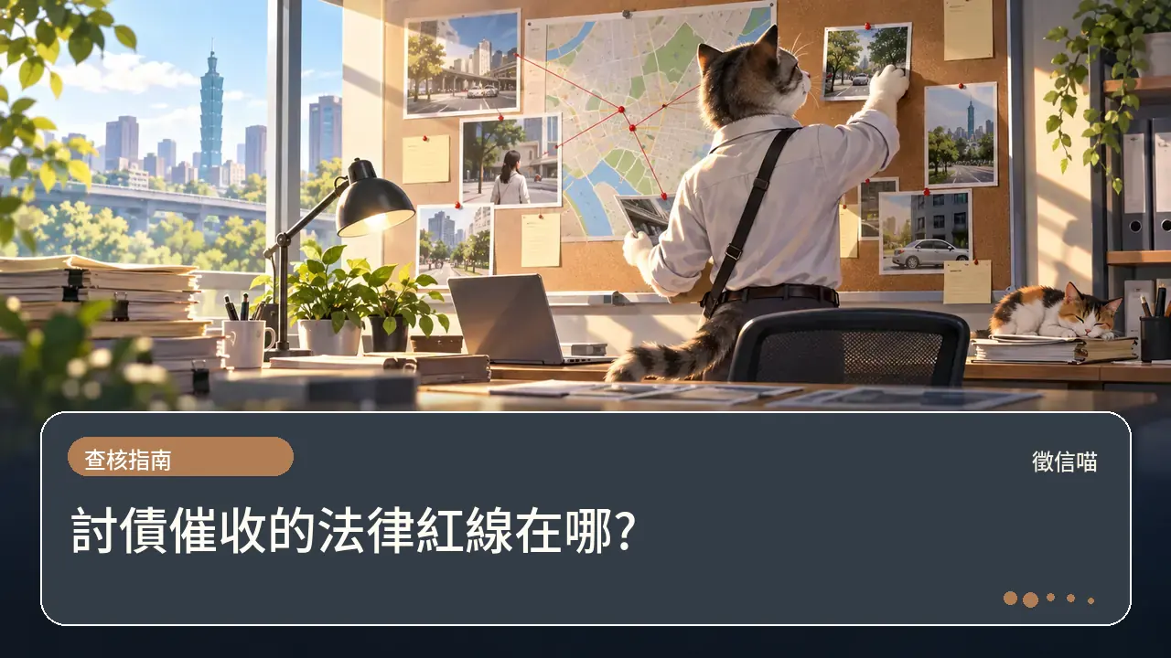 討債催收的法律紅線在哪?主題插畫