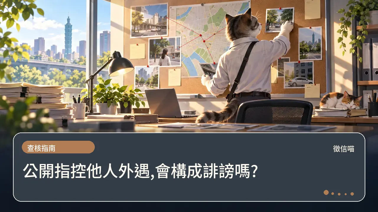 公開指控他人外遇,會構成誹謗嗎?主題插畫