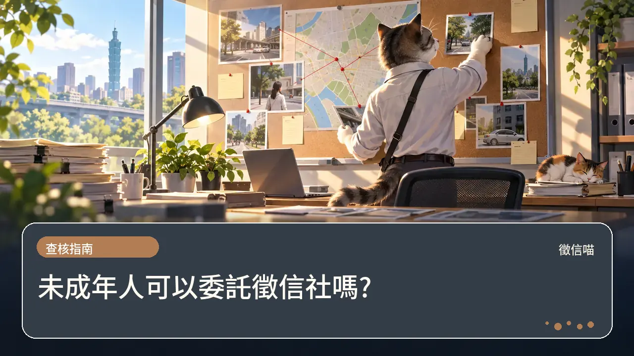 未成年人可以委託徵信社嗎?主題插畫