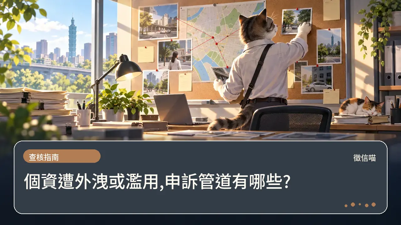 個資遭外洩或濫用,申訴管道有哪些?主題插畫