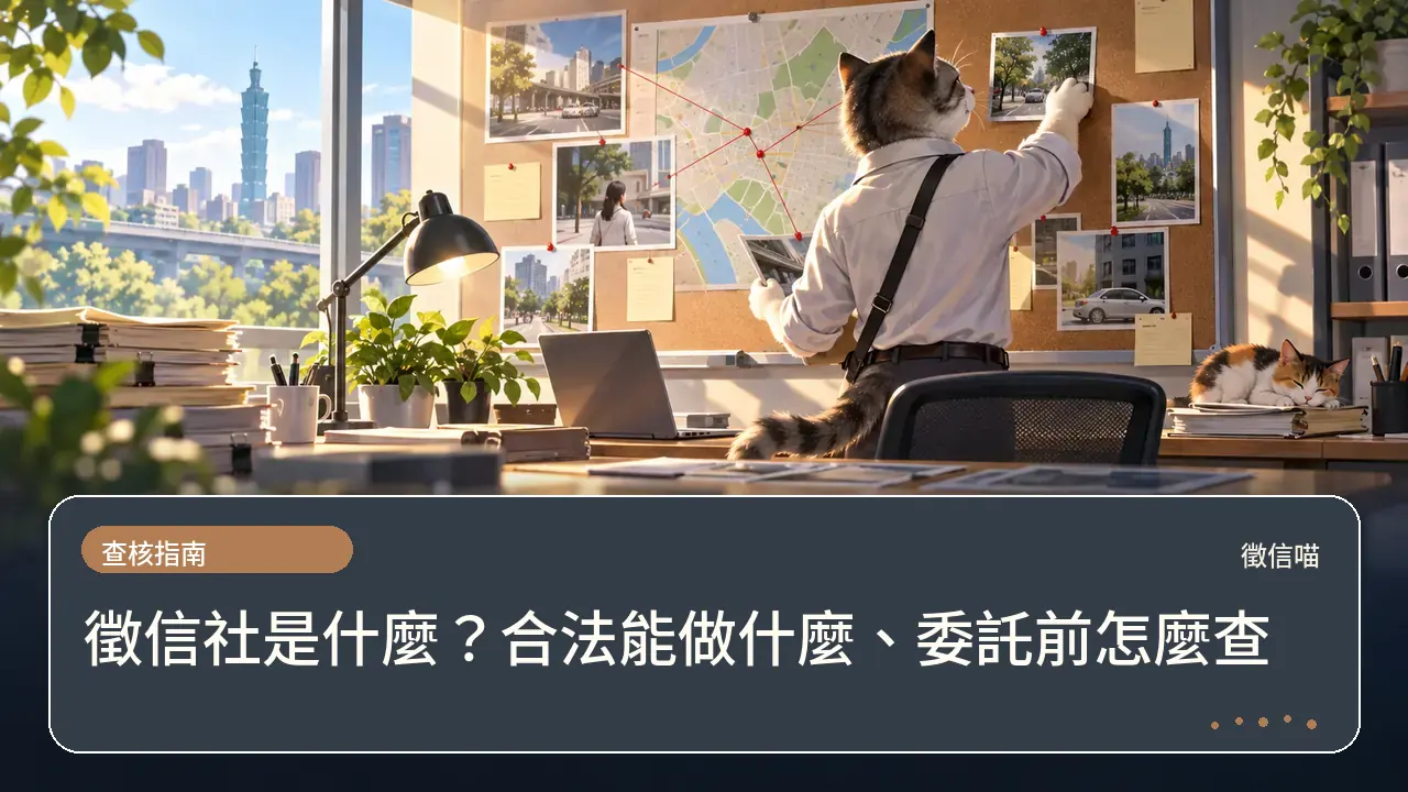 徵信社是什麼？合法能做什麼、委託前怎麼查主題插畫