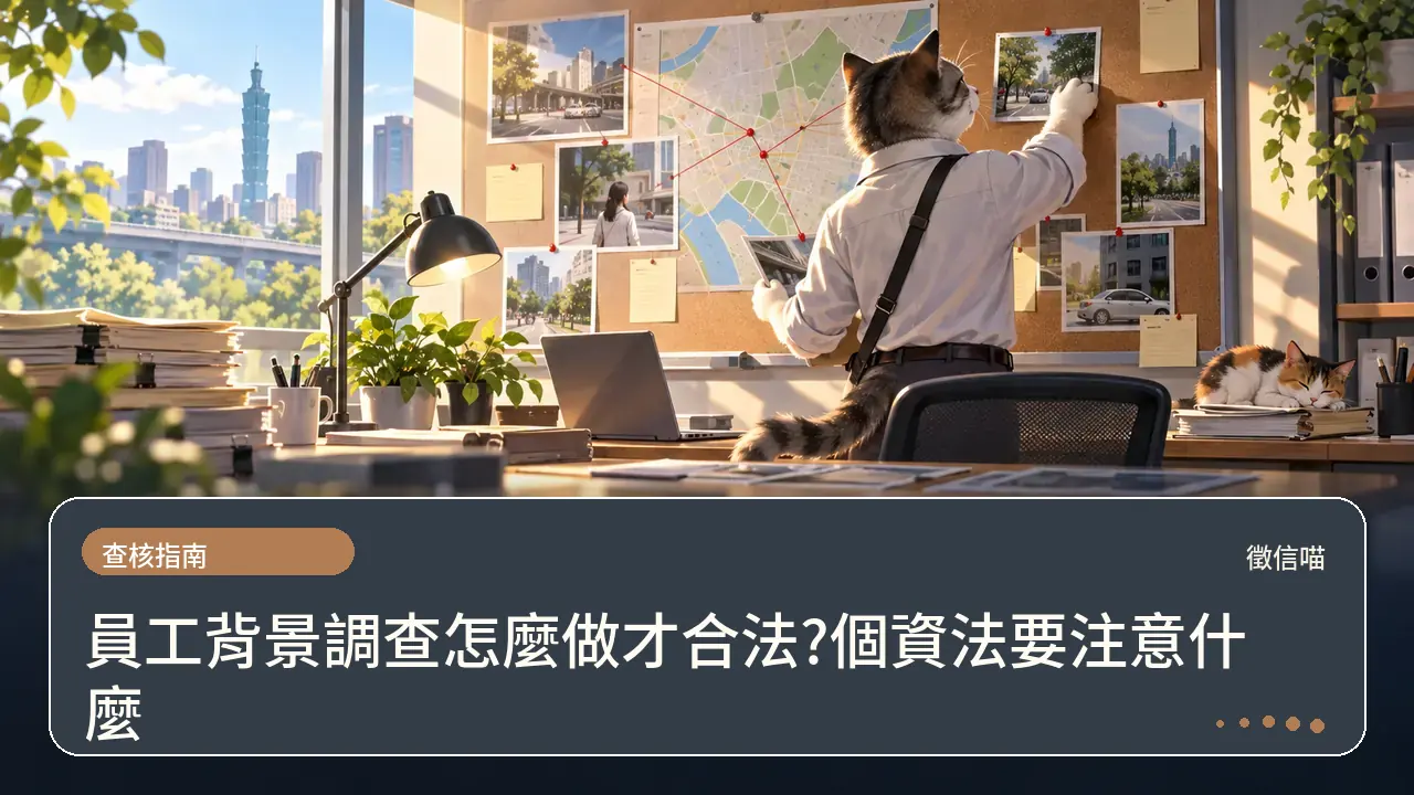員工背景調查怎麼做才合法?個資法要注意什麼主題插畫