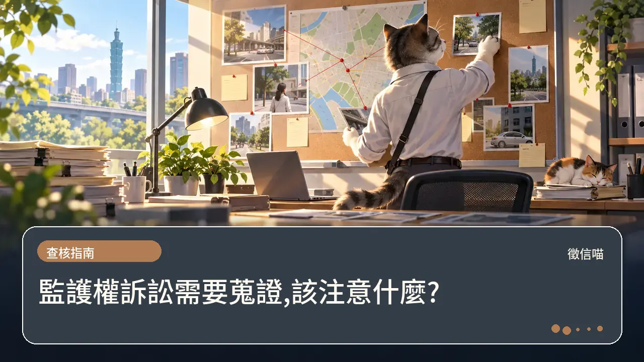 監護權訴訟需要蒐證,該注意什麼?主題插畫