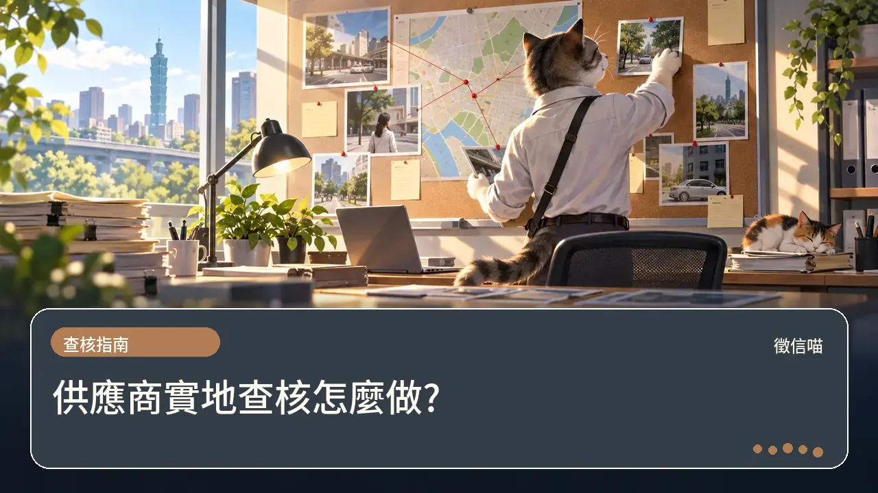 供應商實地查核怎麼做?主題插畫