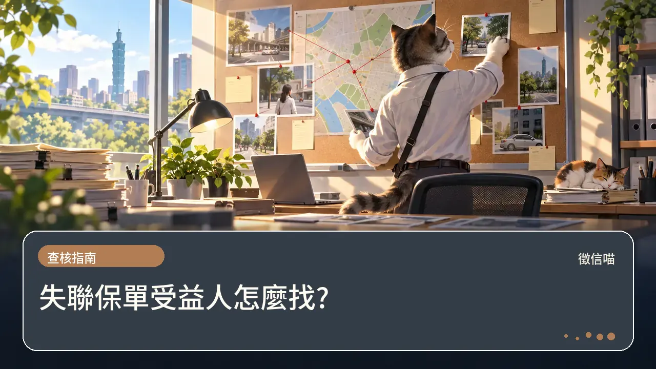 失聯保單受益人怎麼找?主題插畫