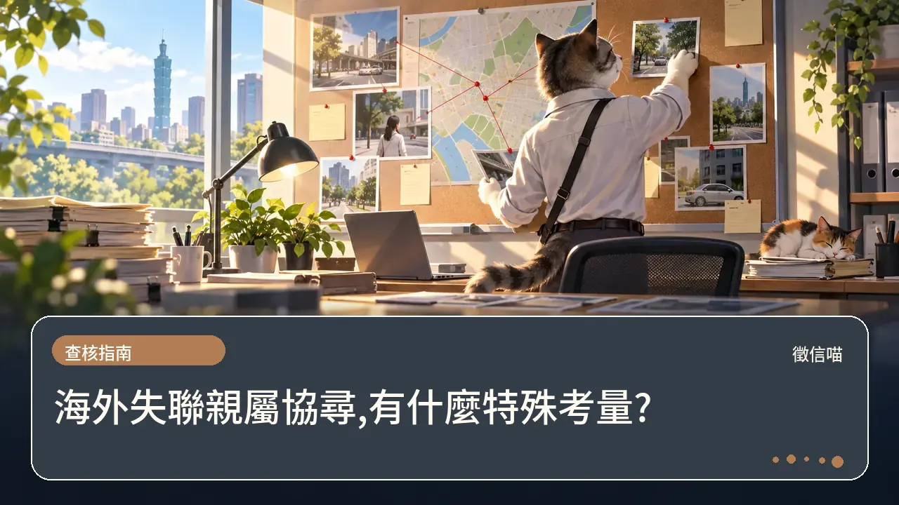 海外失聯親屬協尋,有什麼特殊考量?主題插畫
