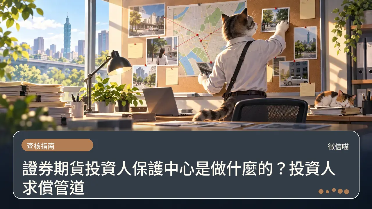 證券期貨投資人保護中心是做什麼的?投資人求償管道主題插畫