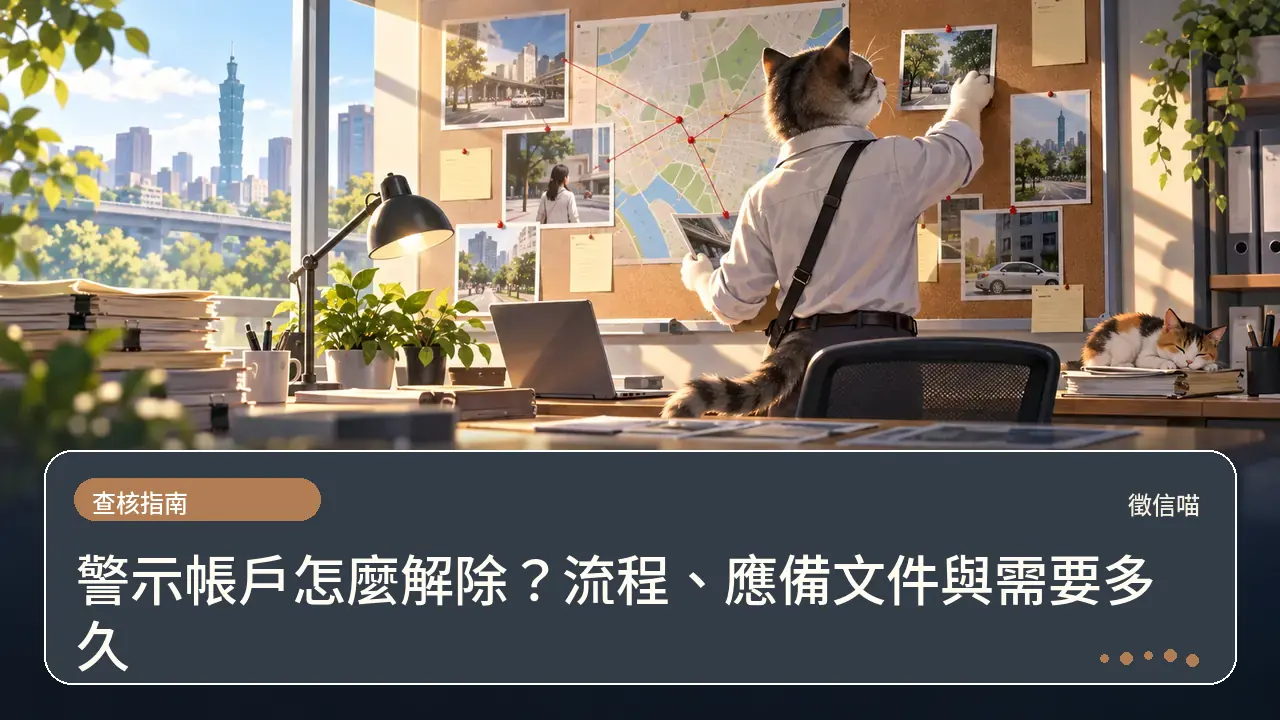 警示帳戶怎麼解除？流程、應備文件與需要多久主題插畫